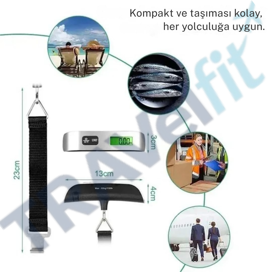 TRAVelfit Taşınabilir Dijital Bagaj Terazisi