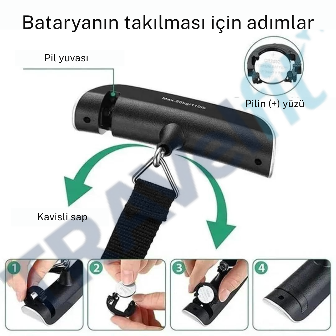 TRAVelfit Taşınabilir Dijital Bagaj Terazisi