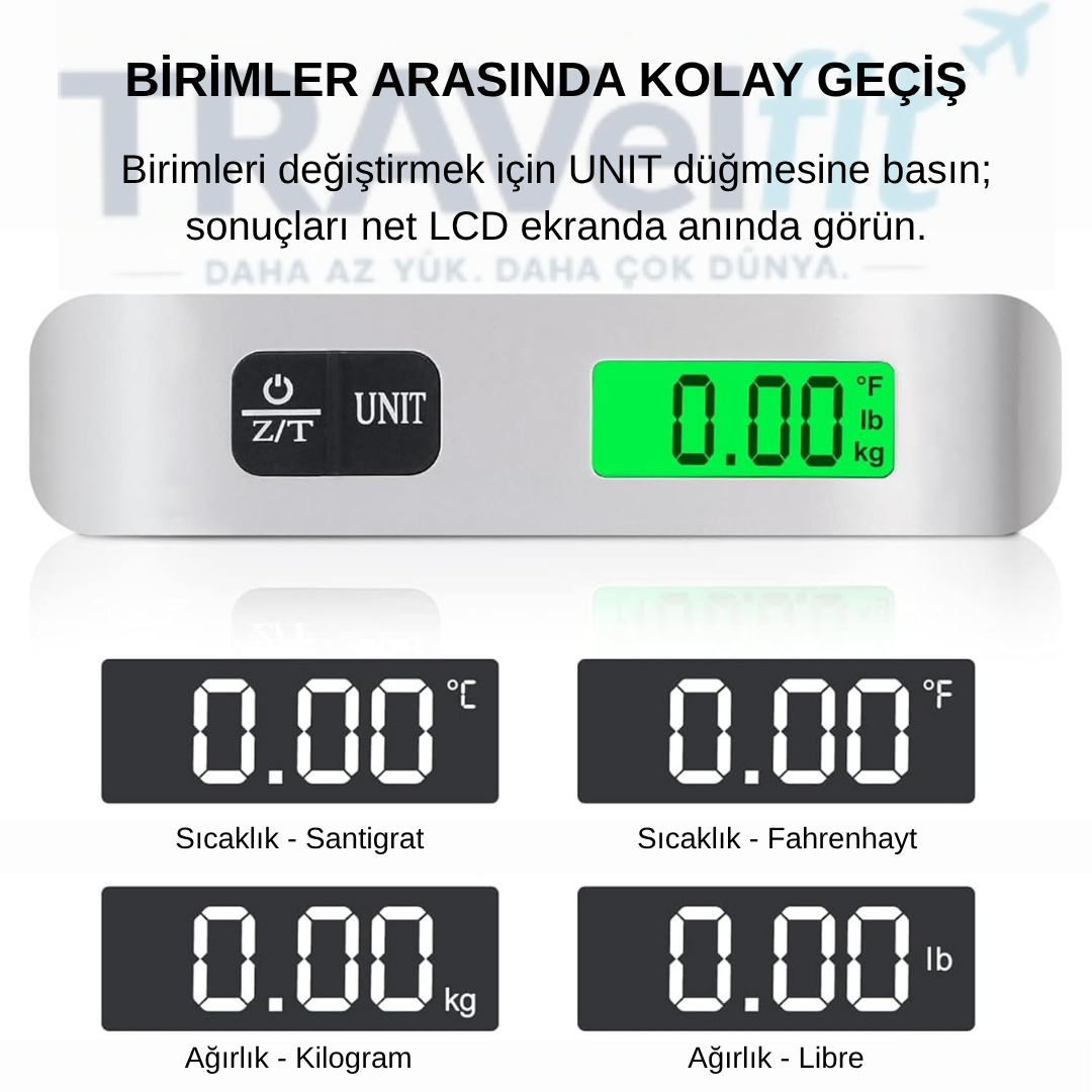 TRAVelfit Taşınabilir Dijital Bagaj Terazisi