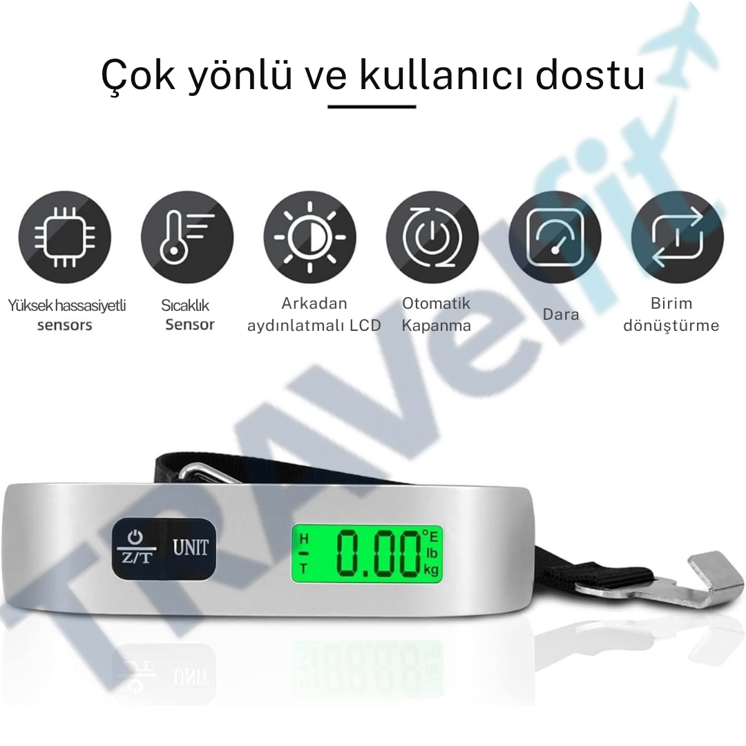 TRAVelfit Taşınabilir Dijital Bagaj Terazisi