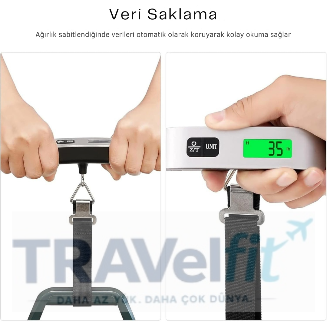 TRAVelfit Taşınabilir Dijital Bagaj Terazisi